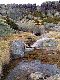 Rocks in river