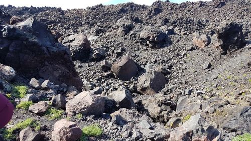 View of rocks on land