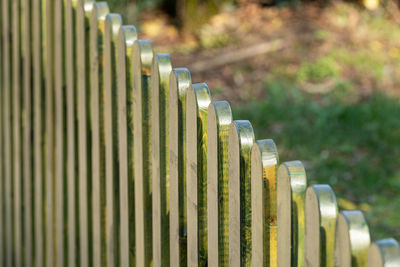 Close-up of wooden fence