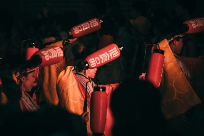 Group of people at music concert