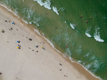 High angle view of beach