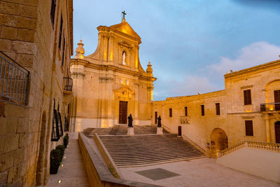 View of historic building against sky in city