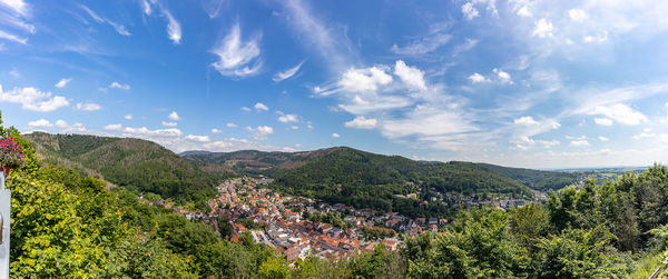 Panoramic view of townscape against sky