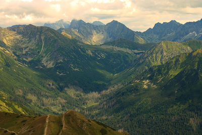 The tatra mountain range on the polish-slovak border 