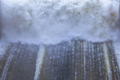 Water flows under pressure at hydroelectric dams
