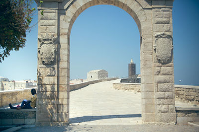 View of monument against clear sky