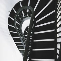 Low angle view of spiral staircase