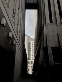 Low angle view of modern building against sky