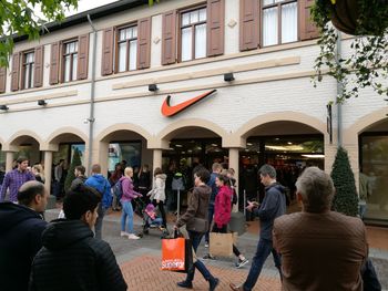 Group of people in front of building