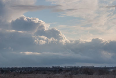 Low angle view of sky over land