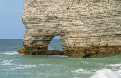 Coastal scenery around etretat, a commune in the seine-maritime department in france