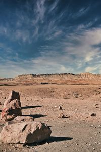 Scenic view of desert against sky