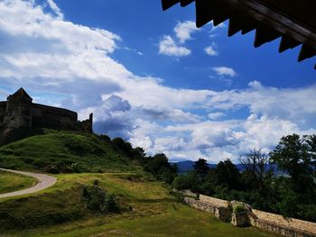 Scenic view of historic building against sky