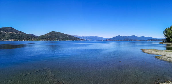 Ultra wide panorama of the lake maggiore
