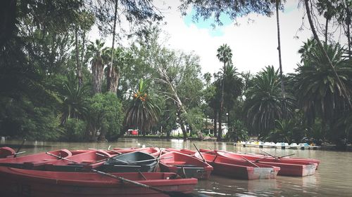 Boats in river