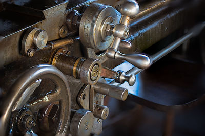 Close-up of machine part in factory