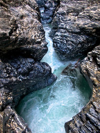 Scenic view of waterfall