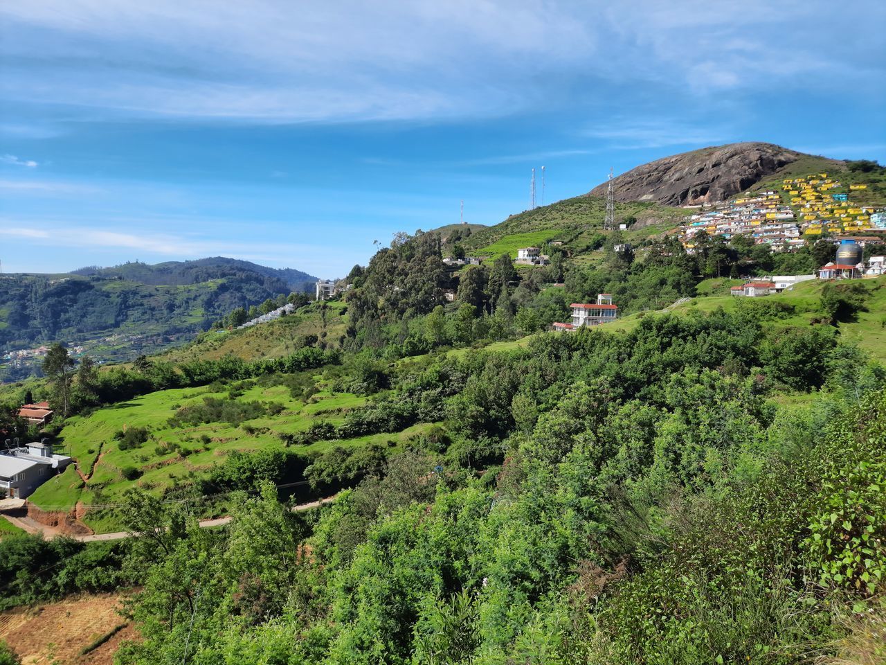 SCENIC VIEW OF TREES AND BUILDINGS AGAINST SKY