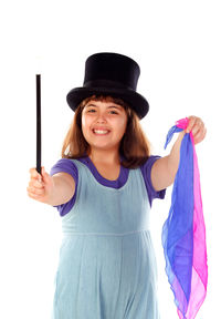 Portrait of a smiling young woman against white background