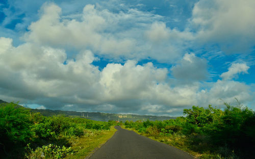 Panoramic view of road against sky