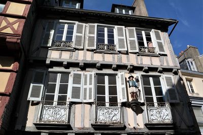 Low angle view of building in balcony