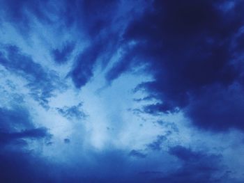 Low angle view of clouds in sky