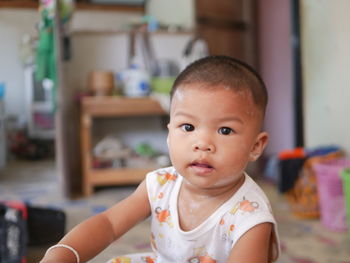 Close-up of cute baby boy