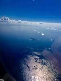 Aerial view of sea against sky