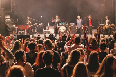 Crowd at music concert