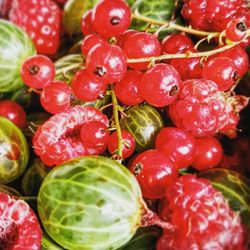 Full frame shot of strawberries