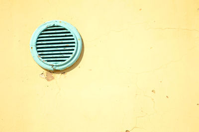 Close-up of air duct on wall