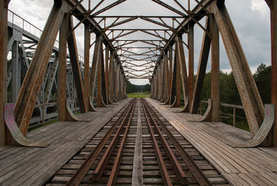 Railroad tracks against sky