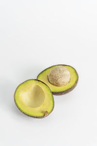 Close-up of fruits against white background