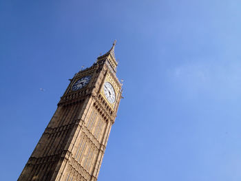 Low angle view of tower against clear sky