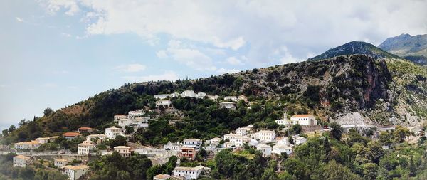 Panoramic shot of townscape against sky