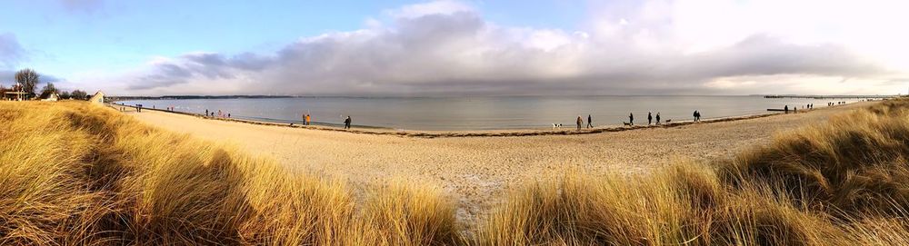 Panoramic view of beach against sky