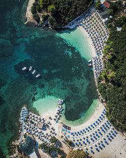 High angle view of swimming pool