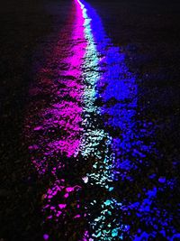 Close-up of puddle on road