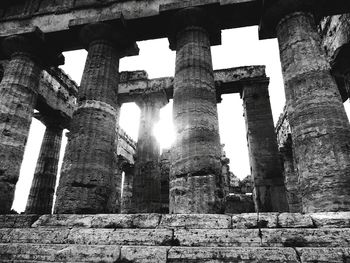 Low angle view of old ruins