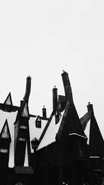 Low angle view of roof against sky