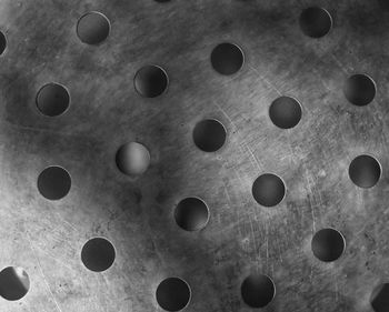 Full frame shot of patterned metal