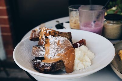 Close-up of served food