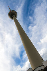 Low angle view of communications tower