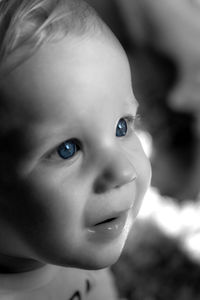 Close-up portrait of cute baby girl