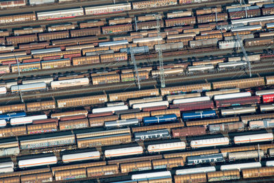 Directly above shot of shunting yard