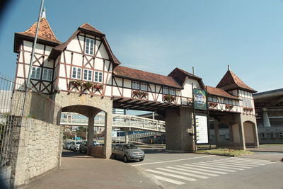 View of building in city against sky