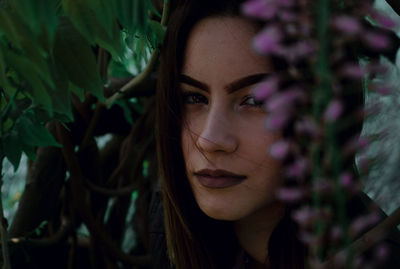 Close-up portrait of young woman