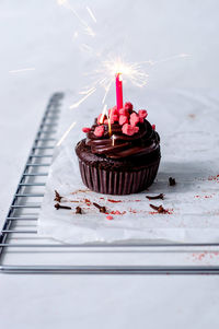 View of cake on plate