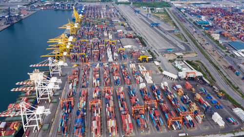 Aerial view of commercial dock