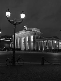 Illuminated city at night